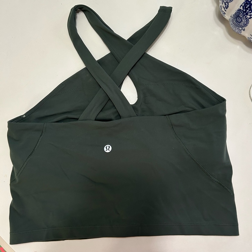 lululemon Align Keyhole Halter Tank Top in Dark Forest